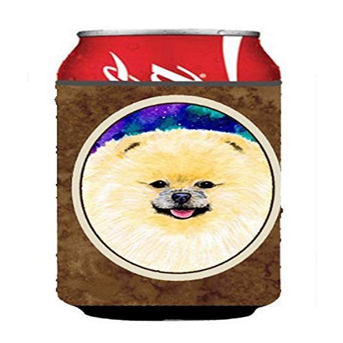 Caroline's Treasures SS8997CC Pomeranian Can or Bottle Hugger Cooler Washable Drink Sleeve Collapsible Beverage Insulated Holder, Can Hugger, Multicolor