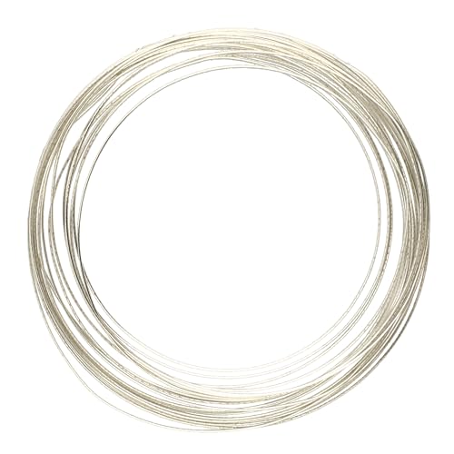 Fil perle demi rond plaqué argent calibre 21 pour création de bijoux DIY