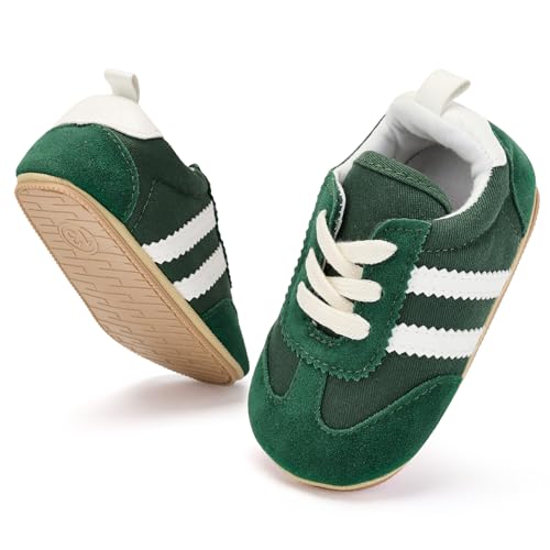 Image of BACSAC Baby Shoes for Boys Girls Non Slip Low Top Infant Walking Shoes Breathable Comfort Toddler Walker Shoes Pull On Newborn Baby Sneakers 3 6 9 12 Months