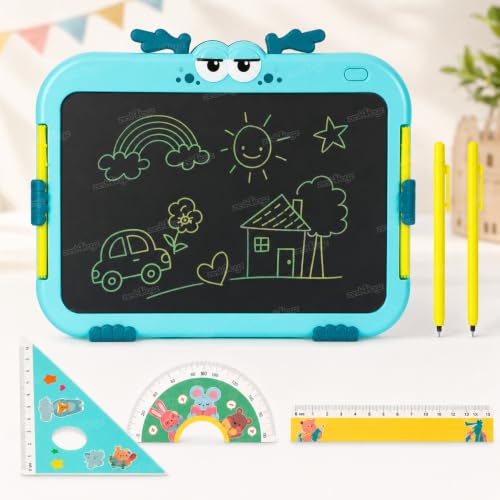 Image of Zest 4 Toyz LCD Writing Tablet 9.8 Inch Colorful Doodle Board Drawing Pad for Kids Drawing Board Writing Board Drawing Tablet for Boys and Girls (2 pens -4 Different Writing Styles)