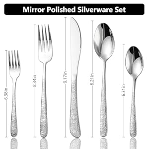 20-Piece Silverware Set Stainless Steel Flatware Set for 4 kitchen Utensils Cutlery Set Includes Knives Forks Spoons For Kitchen Home Hotel 20 Piece Silverware Set Stainless Steel Flatware Set for 4 kitchen Utensils Cutlery Set Includes Knives Forks Spoons For Kitchen Home Hotel