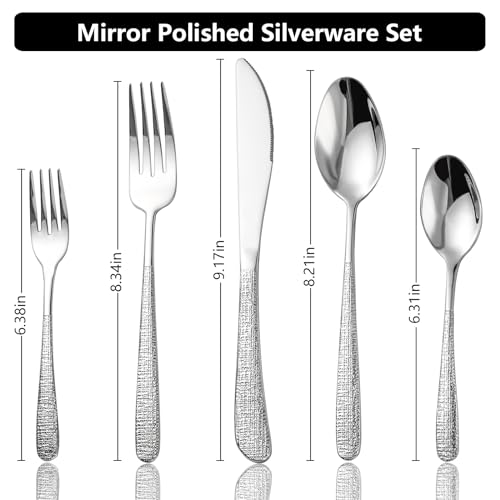 20-Piece-Silverware-Set-Stainless-Steel-Flatware-Set-for-4-kitchen-Utensils-Cutlery-Set-Includes-Knives-Forks-Spoons-For-Kitchen-Home-Hotel 20 Piece Silverware Set Stainless Steel Flatware Set for 4 kitchen Utensils Cutlery Set Includes Knives Forks Spoons For Kitchen Home Hotel