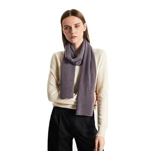 GreenMount Women’s Scarf 100% Cashmere Knitted Scarf Shawl Plant Dyeing Warm Soft for Fall Winter Women