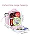 Amersun Kids Lunch Box with 8MM Insulated sponge & Multi-pocket & Water Bottle Holder, Keep Food Warm Cold School Lunch Bag for Kids Teen Girls Boys, Lunch Tote Bag for Children, Light Pink
