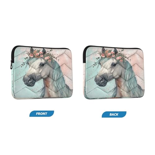 Funda para portátil 13-14 pulgadas impermeable gris floral miniatura 2