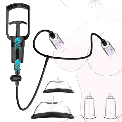 Pussy Pump Sex Toys Adult SexToys for Female Vacuum Clitoral Vagina Pump Nipple Pussy Sucker Women Sex Toys Nipple Pussy Sucking Toys Include 2 Pussy Cups & 2 Nipple Cups