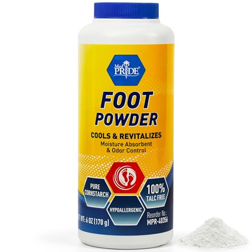 MED PRIDE Premium Foot Powder For Moisture Control - Hypoallergenic,