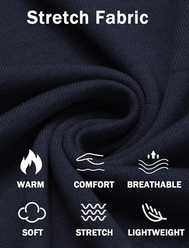 COOFANDY Men's Sleeveless Sweater Vest Lightweight V-Neck Solid Cotton Vest Pullover Navy Blue4