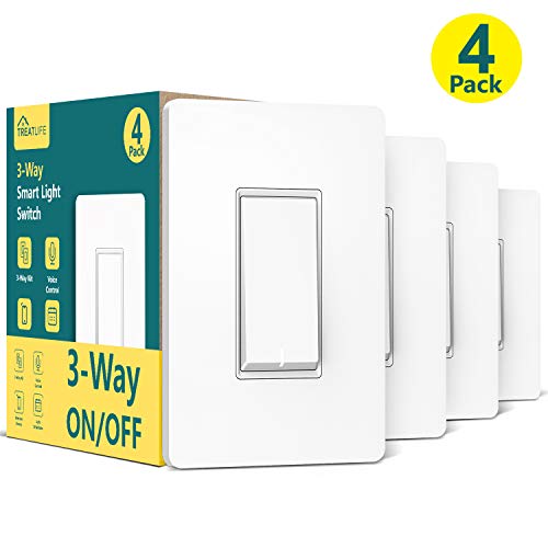 3-Way Smart Switch (Neutral Wire Required), Treatlife 2.4Ghz WiFi Light Switch 3-Way Switch