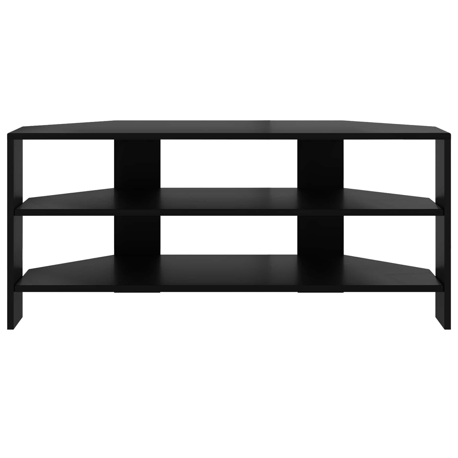 vidaXL EckTVSchrank Schwarz 102x40,5x45cm Holzwerkstoff, Stylisches Wohnzimmer, moderner rechteckiger TV-Schrank, robuster Medienkonsole für Unterhaltung