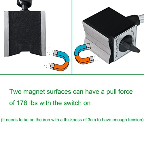 Hdlnkak Electronic Digital Dial Indicator Gauge And Magnetic Base, 0-1 Inch/25.4 Mm Inch/Metric Conversion Measuring Tool For 3D Printer, Table Saw Measurement, Auto Repair And Cnc Machine #TOP4