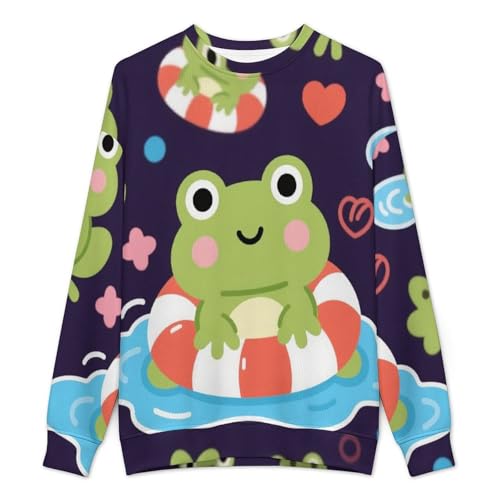 Cute Cow Poops Crewneck Sweater Men Funny Crew Neck Sweater Long Sleeve Casual Lightweight Pullover 6