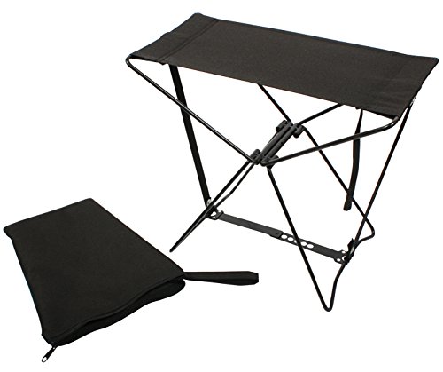 Rothco Folding Camp Stool - Lightweight and Portable Seating for Camping Adventures (Black)
