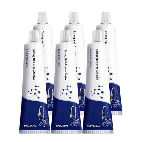 Superpegamento universal, multifuncional, fuerte, adhesivo sin clavos, adhesivo universal de alto rendimiento, adhesivo impermeable y de secado rápido sin taladrar para resina, metal y vidrio. (6