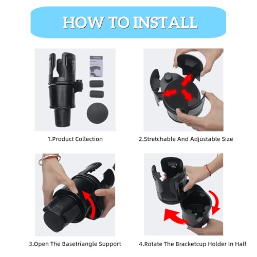 Extensor Portavasos para Carro 2 en 1 con Base Ajustable 360° miniatura 7