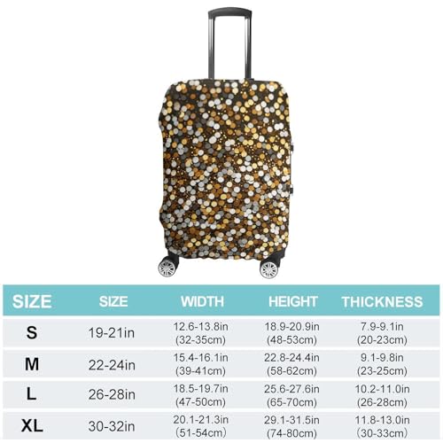 Glitter Sequin Spot Luggage Covers Tsa Approved Suitcase Cover Elastic Washable Luggage Sleeve Carry on Cover Protector Anti-Scratch Suitcase Protector Fits 19-30 Inch Case(L)2