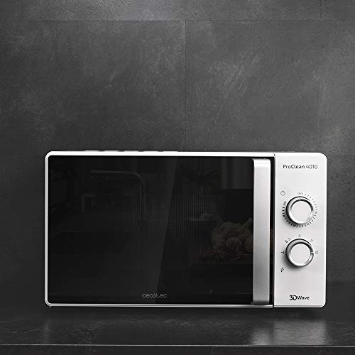 Cecotec-Microondas-de-23-Litros-ProClean-4010-700-W-de-Potencia-Revestimiento-Ready2Clean-6-Niveles-Funcionamiento-Temporizador-30-min-Tecnologia-3DWave-Puerta-Full-Crystal