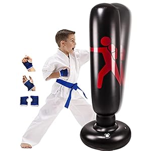 Inflatable-Kids-Punching-Bag-with-Stand-Kickboxing-Freestanding-Punching-Bags-for-KidsAdults-63-Portable-Weighted-Boxing-Punching-Bag-for-Practicing-Karate-Taekwondo-MMA-with-Training-Gloves Inflatable Kids Punching Bag with Stand, Kickboxing Freestanding Punching Bags for Kids&Adults, 63” Portable Weighted Boxing Punching Bag for Practicing Karate, Taekwondo, MMA (with Training Gloves).