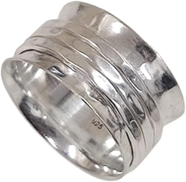 Spinner Ring Silver for Women – 925 Sterling Silver Spinner Ring
