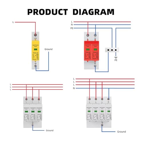Parafoudre AC protégeant contre surtension domestique LBO 20KA 2P - 3