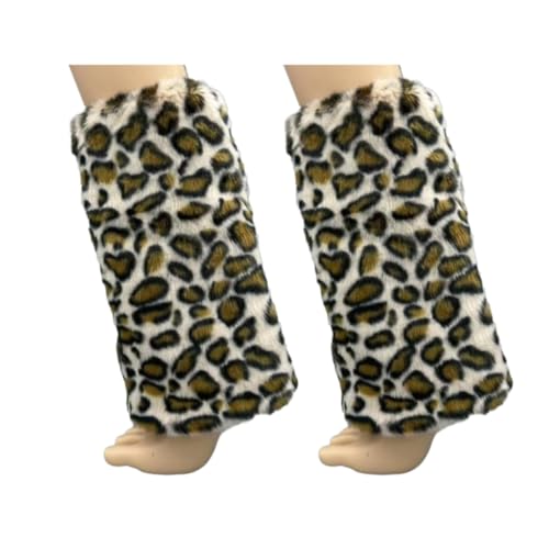 Women's Fuzzy Faux Furs Leg Warmers Furs Long Cuffs Pair Carnivals Boot Uniform Socks