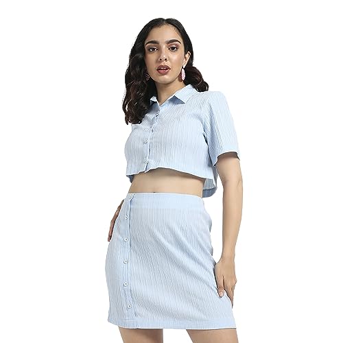 Image of PINACOLADA Women's Hooded Co-Ord Set With Contrast Piping For Casual Wear | Hooded Neck | Short Sleeve | Drawstring Closure | Cotton Co-Ords Crafted With Comfort Fit For Everyday Wear