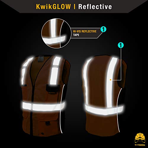 Kwiksafety - Charlotte, Nc - Roadboss Economy Safety Vest [Solid Reflective Tape] Class 2 High Visibility Ansi Osha Heavy Duty Surveyor Construction Mesh Hivis Men Work Gear/Orange Large #TOP2