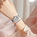ManChDa Womens Wrist Watch Crystal Case Mesh Stainless Steel Band Bling Ladies Watches Analog Quartz Diamond Classic Fashion Romantic+ Jewelry Cuff Bracelet Set Slim Thin Casual Glitter Dress Watches