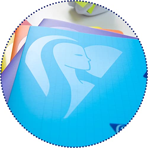 Clairefontaine 323362C Zestaw 10 zeszytów zszywanych Mimesys niebieskich - 24x32 cm - 96 stron w małą kratkę - papier biały 90 g - okładka polipropylenowa