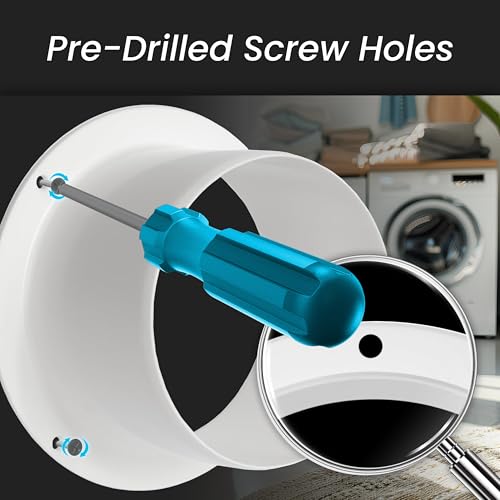 Repa Market 150 mm Rohrverbinder Flansch Kunststoff Rund Gerade Für HVAC Systeme - Robuste Kanalverbinder Platte Für Heizung Klima Luftführung - Rohrflansch für Heizung Kühlung Lüftungssystem