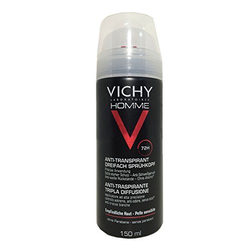 VICHY HOMME Desodorante Spray Antitranspirante Triple Difusión 72 horas 150 ml