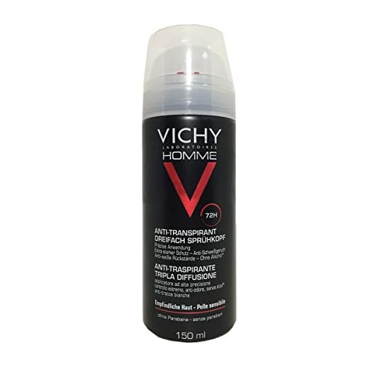 VICHY HOMME Desodorante Spray Antitranspirante Triple Difusión 72 horas 150 ml