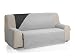 Martina Home Diamond Funda Cubre Sofá,Protector para Sofás Acolchado Reversible,Gris/Negro, 3 Plazas