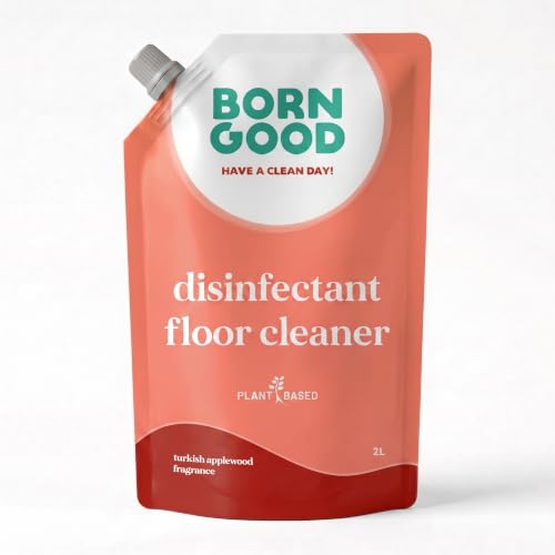 Image of Born Good Plant Based Disinfectant Floor Cleaner Refill 2L Multi-Surface Cleaner for Marble, Granite, Tiles and Wooden Floors Kids and Pet Safe Non-Toxic Biodegradable