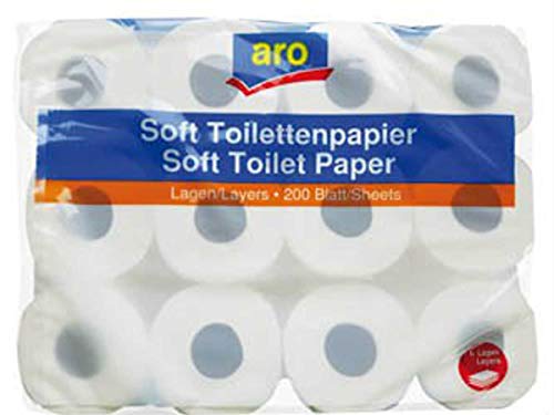 Papel higiénico suave 2 capas INDIGOS Aro rollos de celulosa doble capa 24x200 hojas