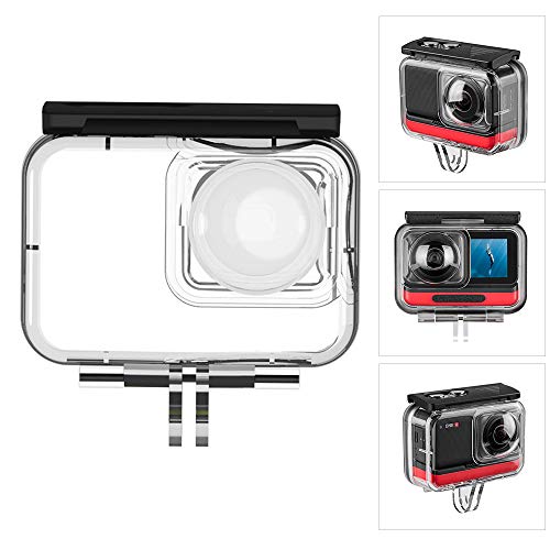 Waterproof Housing Case,Docooler Action Camera Housing Underwater Housings Photography Accessory Compatible with Insta360 ONE R 360 VR Edition Action Cameras (40 Meters)