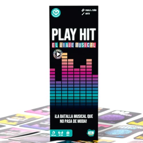 Play Hit Bordspellen voor volwassenen, grappig en dynamisch, muziek in het Spaans, plezier met vrienden en familie, origineel cadeau voor mannen en vrouwen (muziekreis)