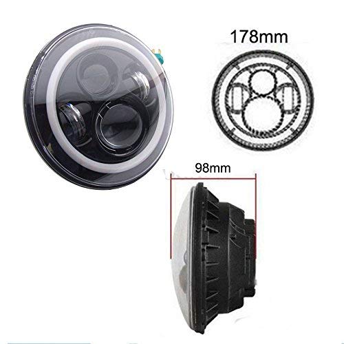 Autofu 7'' Round Headlights With Turn Signal Halo Dot Conversion Kit Fits For Volkswagen Beetle Classic, 2 Sealed Beam Lights Replace H6024 H5024 H6012 H6014 H6015 H6017 Led High Low Beam/Drl #TOP5