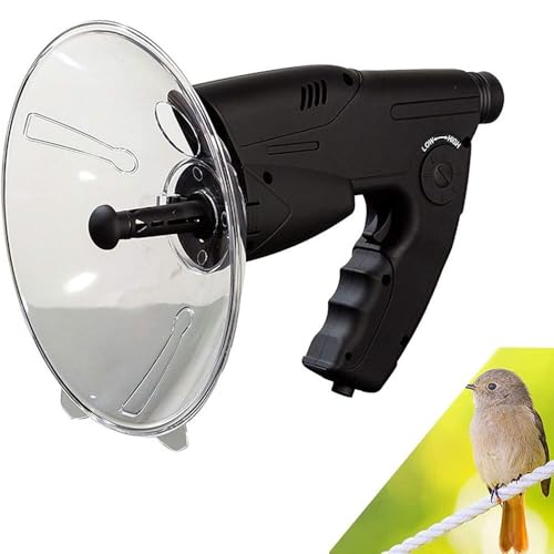 CGZWFERA Parabolic Microphone Monocular, Parabolic Sound Collecting Dish Bionic Ear Mobile Device, 8X Monocular Sound Amplifier, for Long Distance Listening Birds and Animal