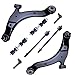 Front Lower Control Arm + Front Sway Bar + Inner and Outer Tie Rod FITS for Chrysler PT Cruiser 2001-2005 for Dodge Neon 2003-2005 (2.4L Models Only), K620009 K620010 K7348 ES3173 EV404-8PC Set