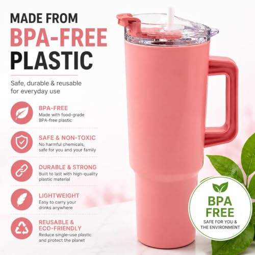 Image of 1800ml Large Water Tumbler with Handle & Straw | BPA-Free Reusable Sipper Cup with Flip Lid | Spill-Resistant Travel Mug for Gym Office College & Daily Use