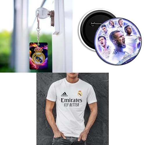woopme Real Combo Kit For Boys Girls Madrid Fans | Football Lovers | Combo Gift Kit