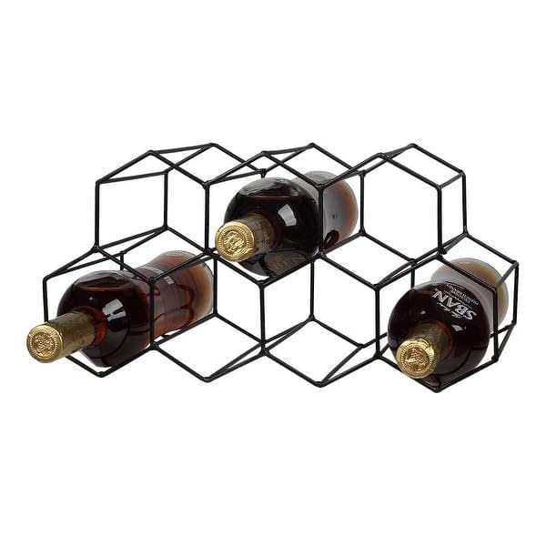 Unique Lifestyle 9 Bottle Metal Wine Rack Freestanding Tabletop