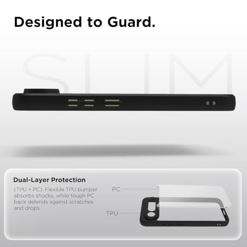 Image of RIGGEAR Shockproof Sleek Hybrid Armor Back Cover Case for Vivo X300 FE 5G (Clear PC + Black TPU Bumper)