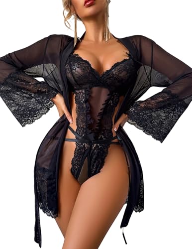 Women's 2 Piece Lingerie Set with Robe - image 1