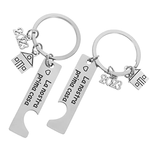 Porte-clés détachable mignon en acier inoxydable durable
