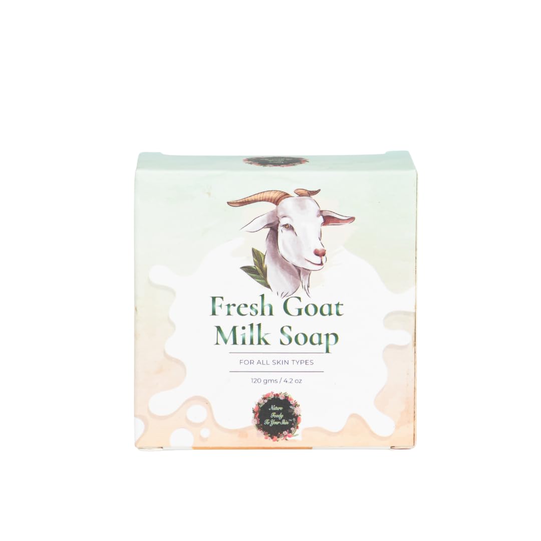 Goat Milk Soap 120g | Nourishing Handmade Bath Soap with Goat Milk, Shea Butter & Olive Oil | Gentle Moisturizing Soap for Dry & Sensitive Skin-image-2