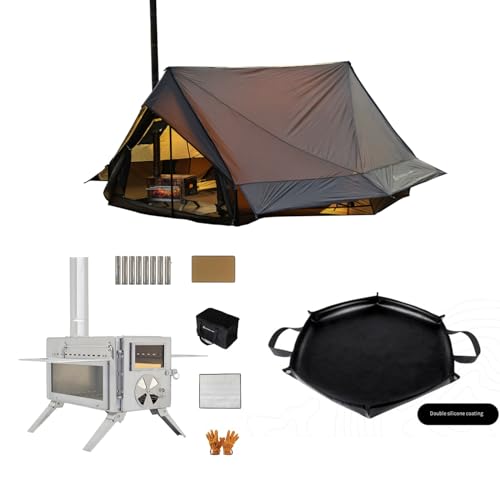 Carpa de camping 4 estaciones para 1-2 personas con estufa