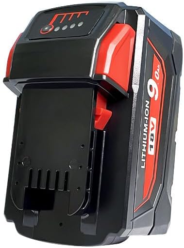 Battery Replacement for All Milwaukee M18 / 8V,48-11-1850 48-11-1840 M18 M18B Cordless Power Tools Milwaukee 18V Battery Lithium-Ion（9000mah） 1 Pack