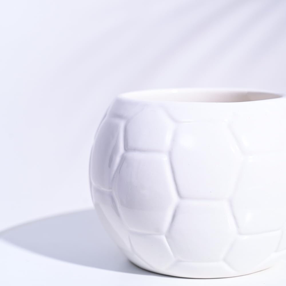 UGAOO Ceramiczny garnek piłkarski (biały)